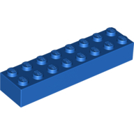 Lego kostka (kostička) 2x8, modrá (300723, 6037384)